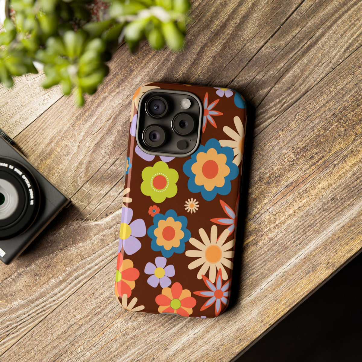 Flowers - Brown/Blue