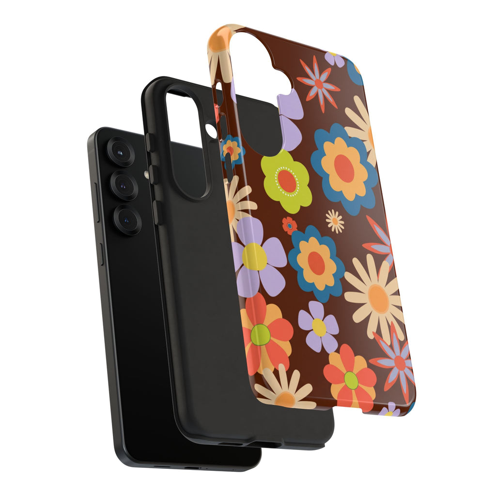 Flowers - Brown/Blue