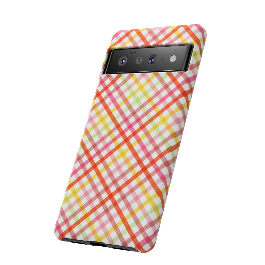 Checked Stripes - Pink/Red/Yellow