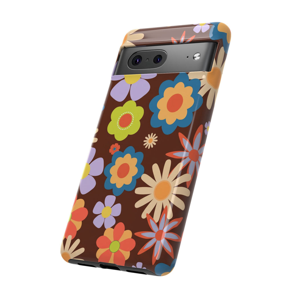 Flowers - Brown/Blue