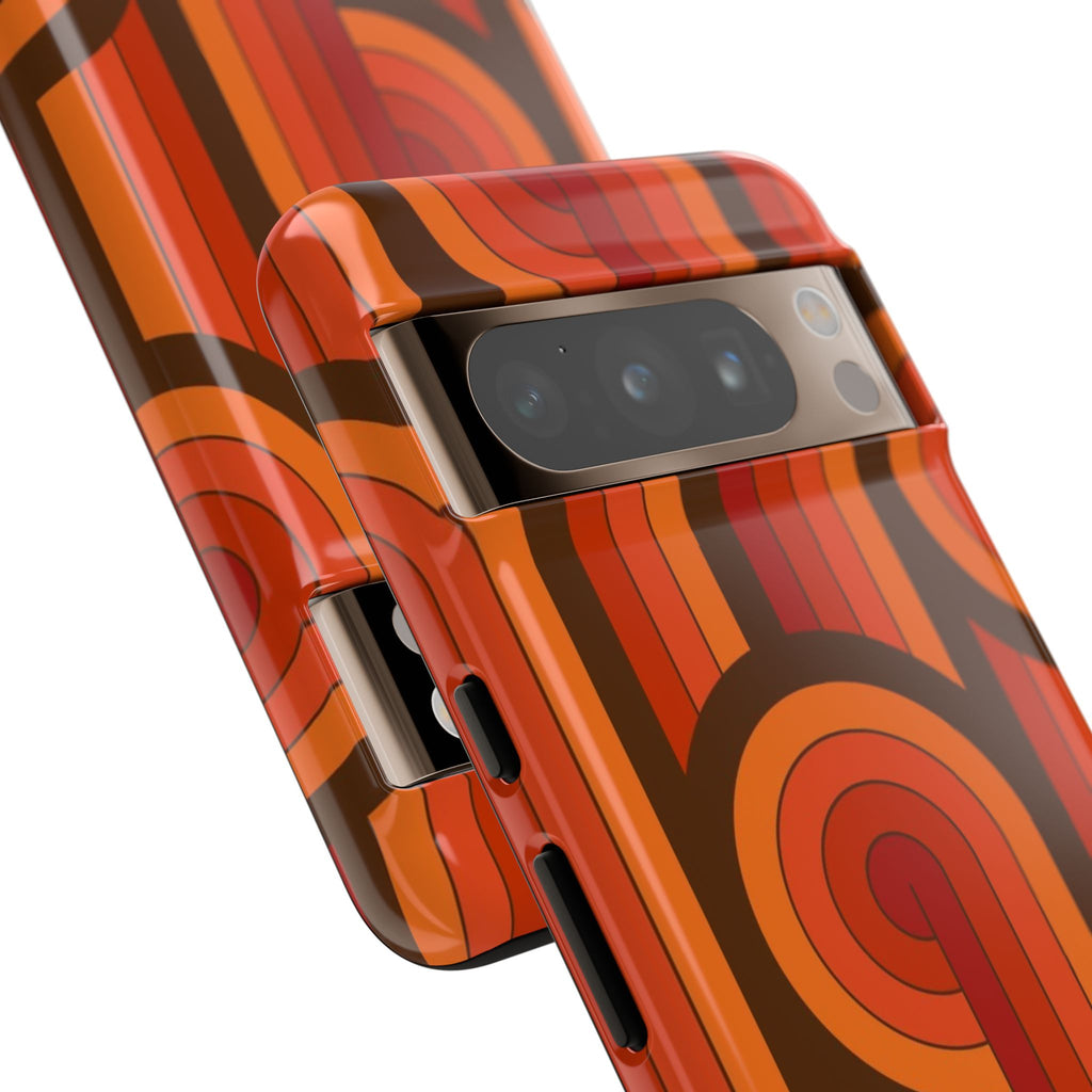 60's Wallpaper - Orange/Brown