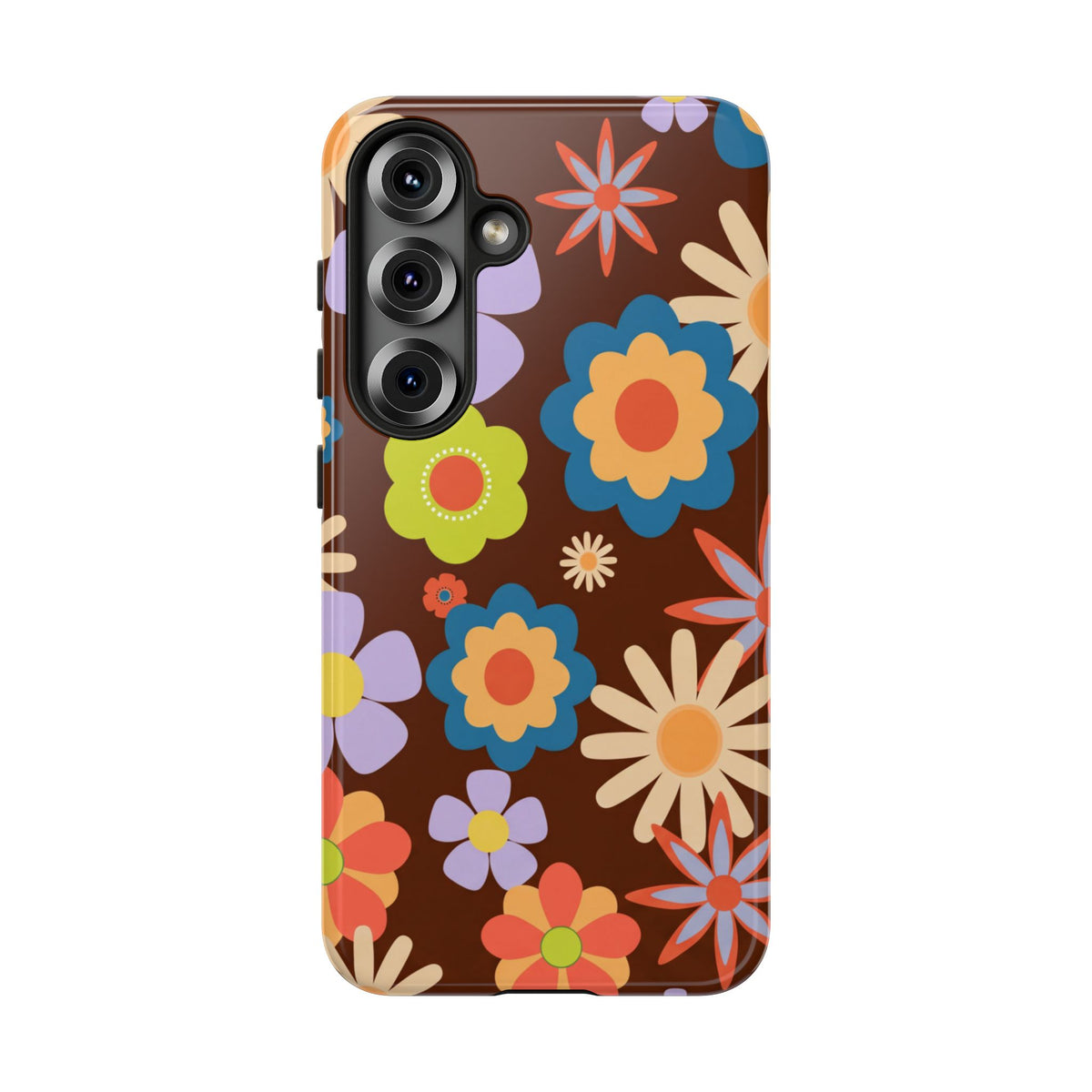 Flowers - Brown/Blue