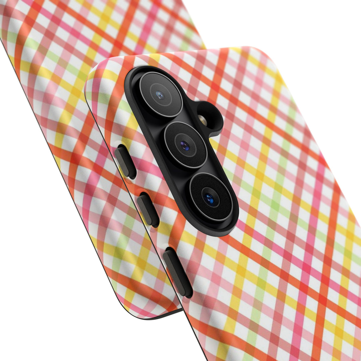 Checked Stripes - Pink/Red/Yellow