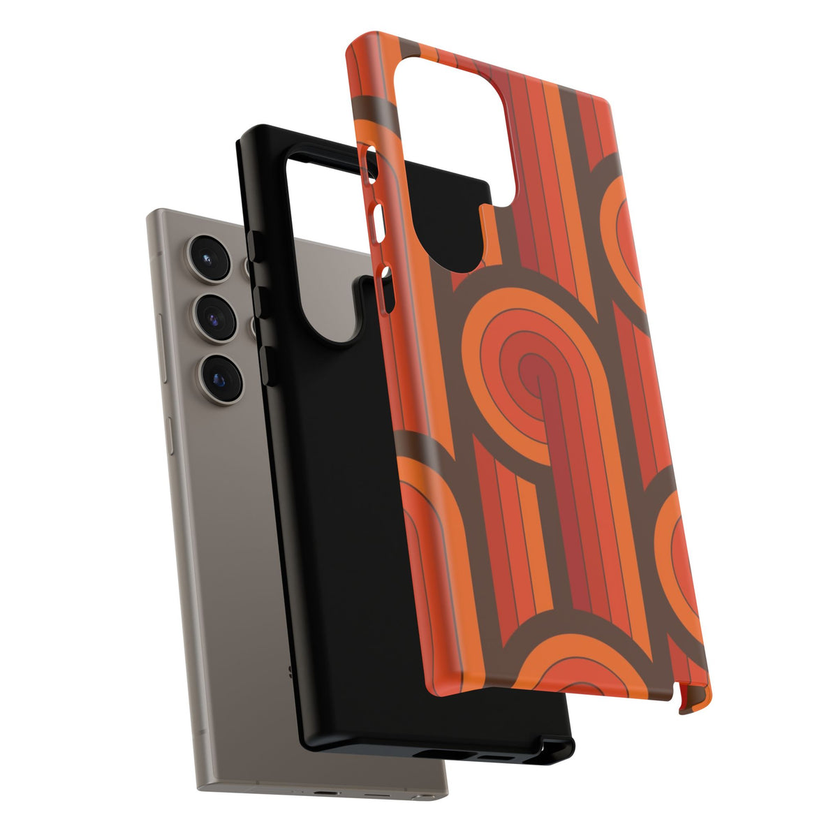 60's Wallpaper - Orange/Brown