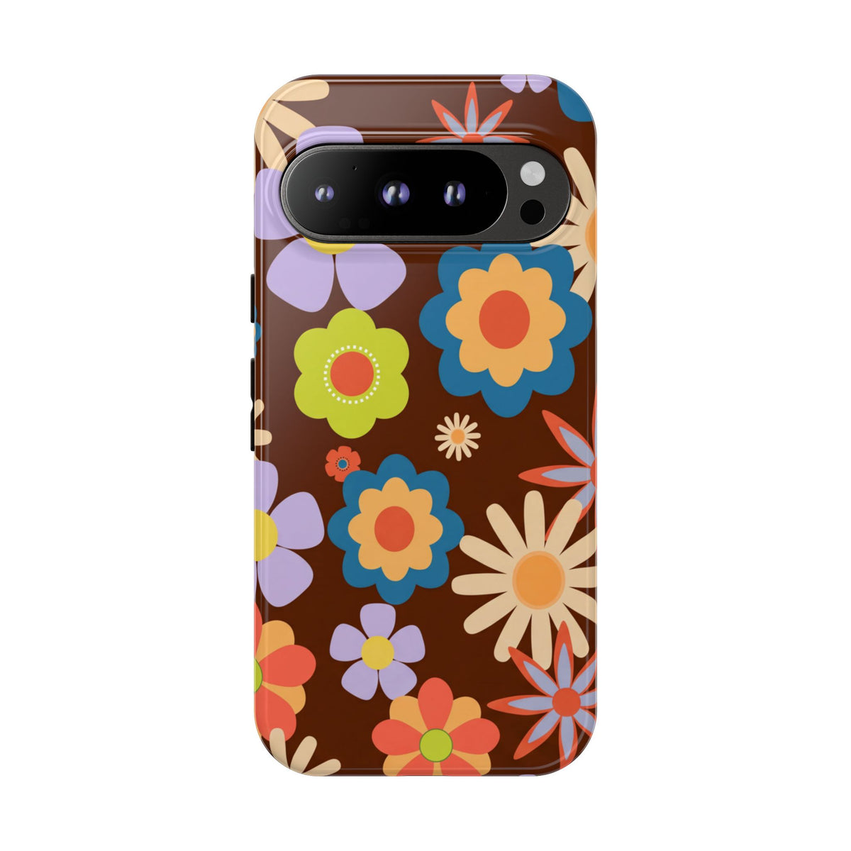 Flowers - Brown/Blue