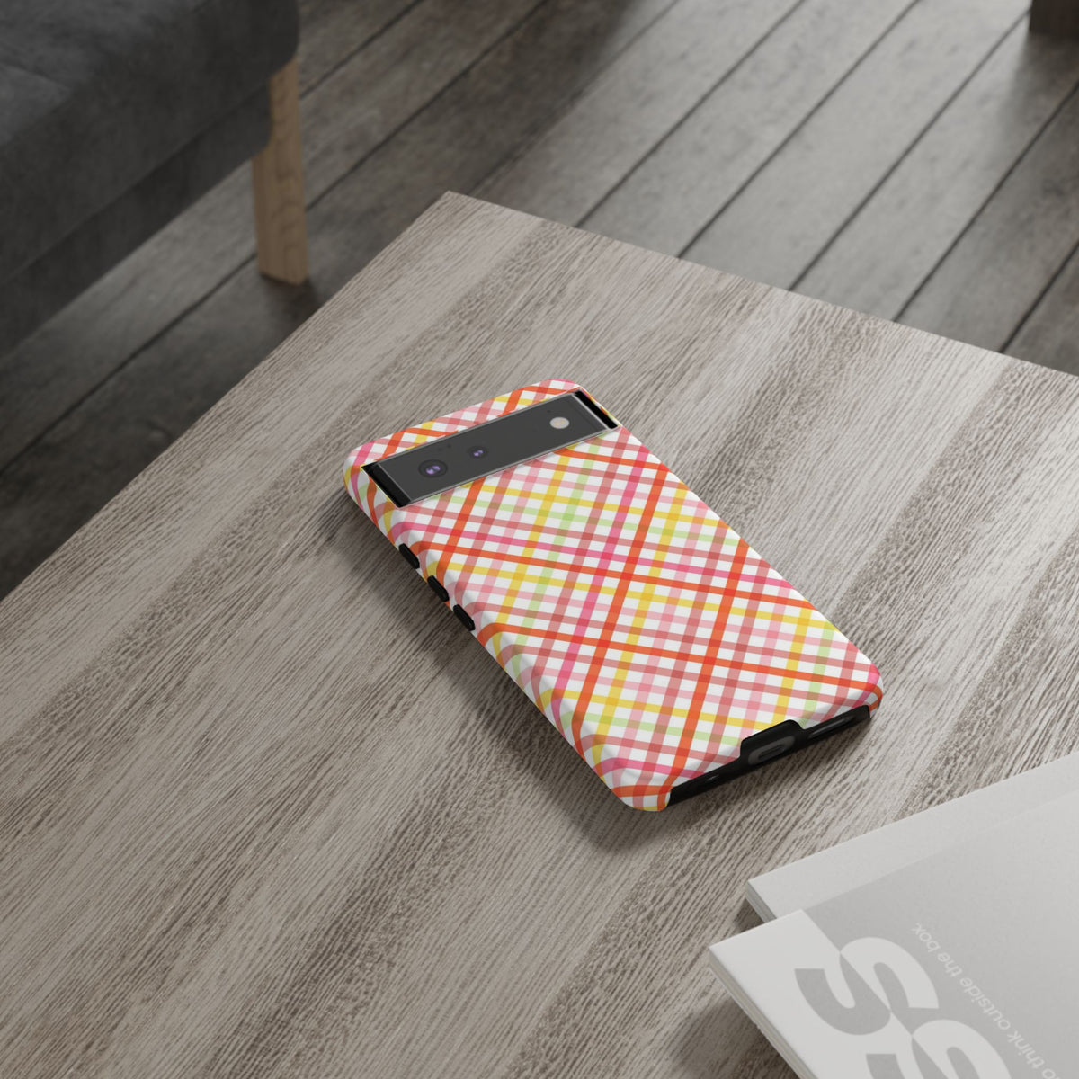Checked Stripes - Pink/Red/Yellow