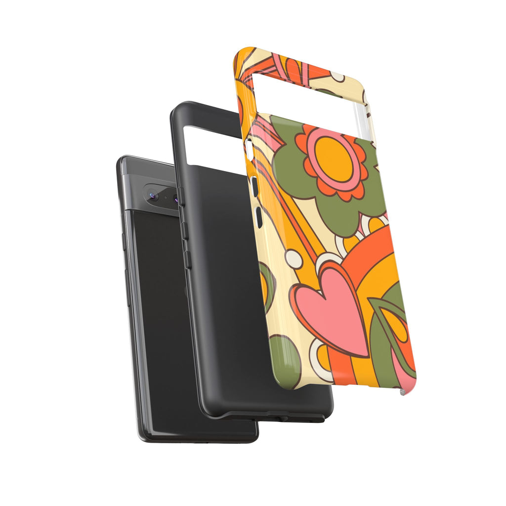 60's Wallpaper - Pink/Green