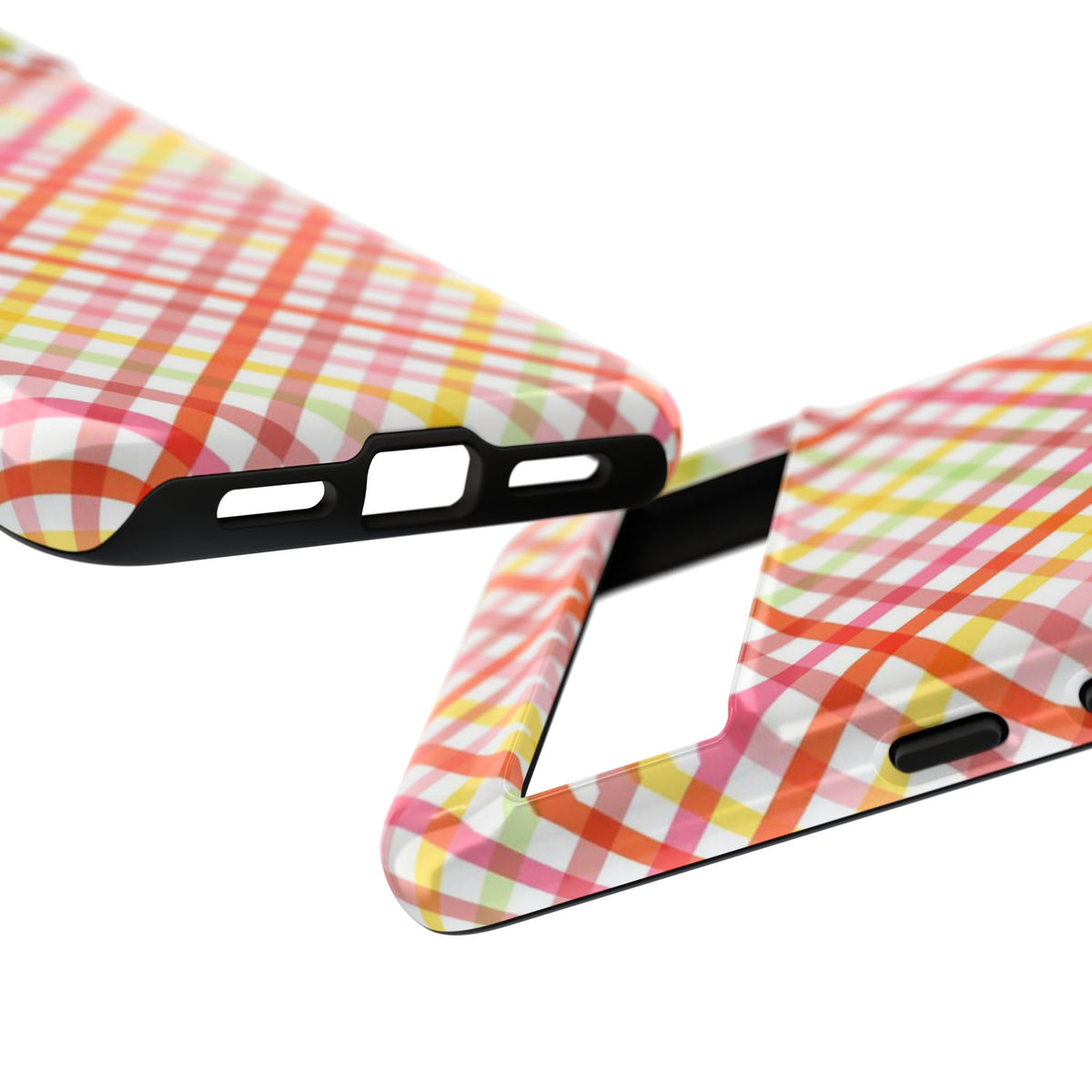 Checked Stripes - Pink/Red/Yellow