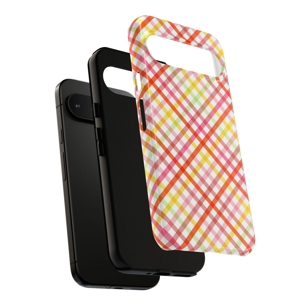 Checked Stripes - Pink/Red/Yellow