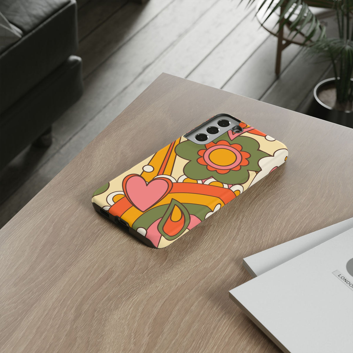 60's Wallpaper - Pink/Green