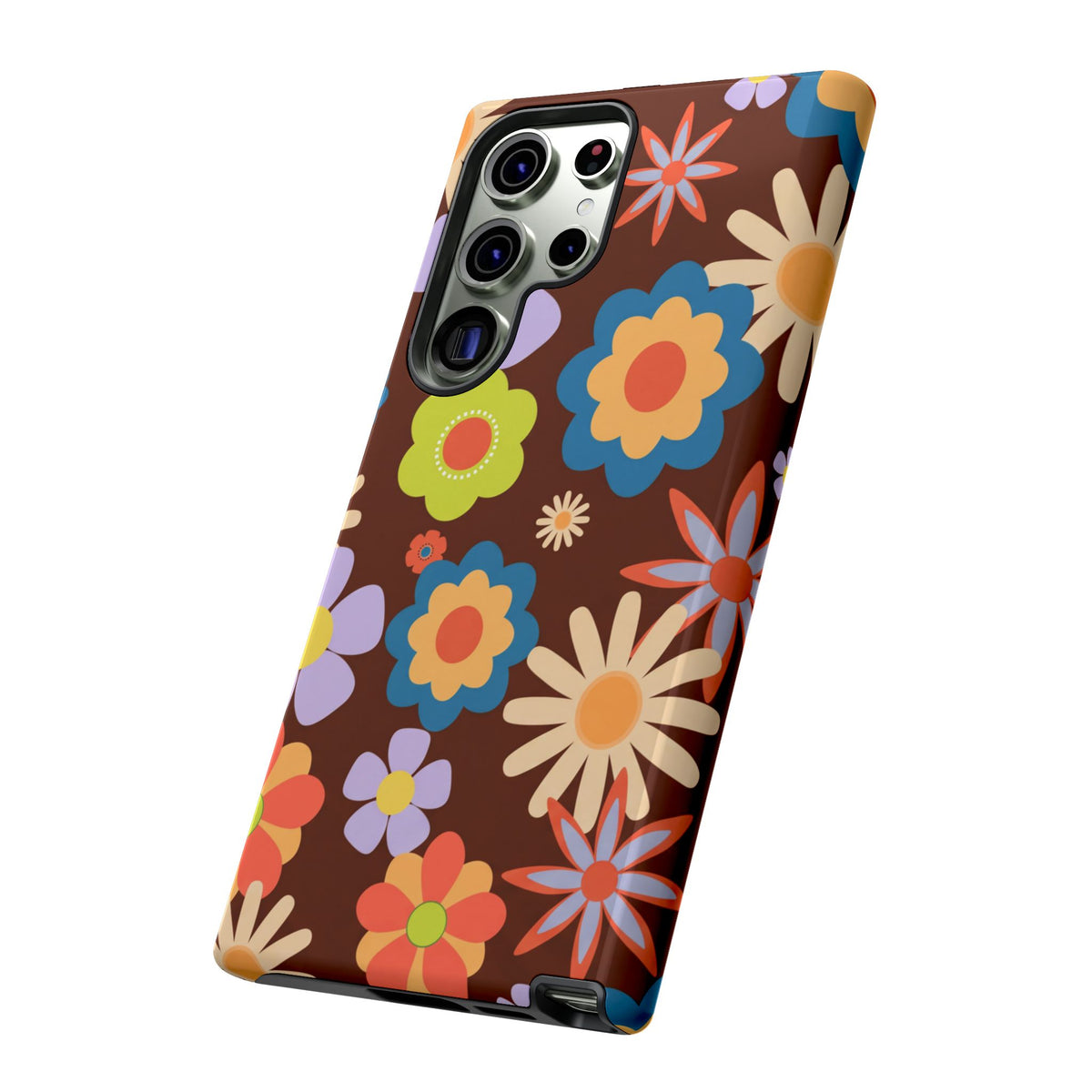 Flowers - Brown/Blue