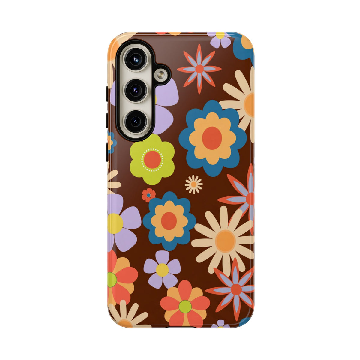 Flowers - Brown/Blue