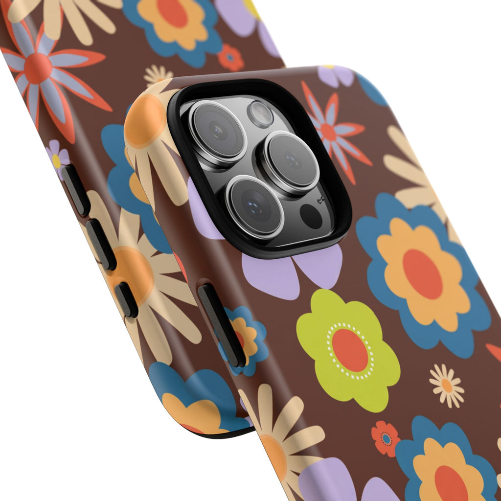 Flowers - Brown/Blue