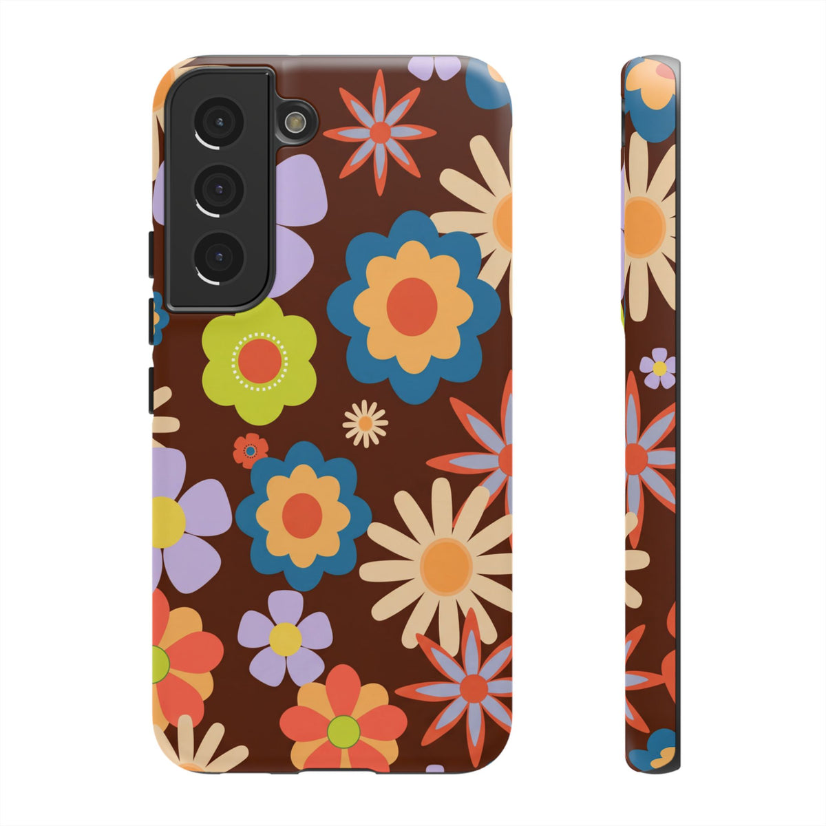 Flowers - Brown/Blue