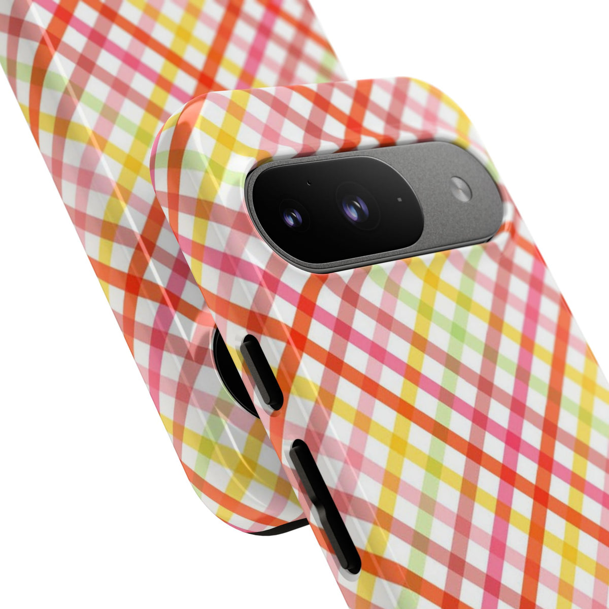 Checked Stripes - Pink/Red/Yellow