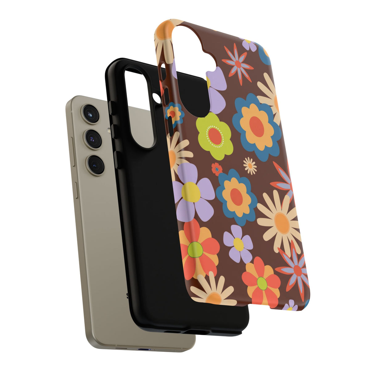 Flowers - Brown/Blue