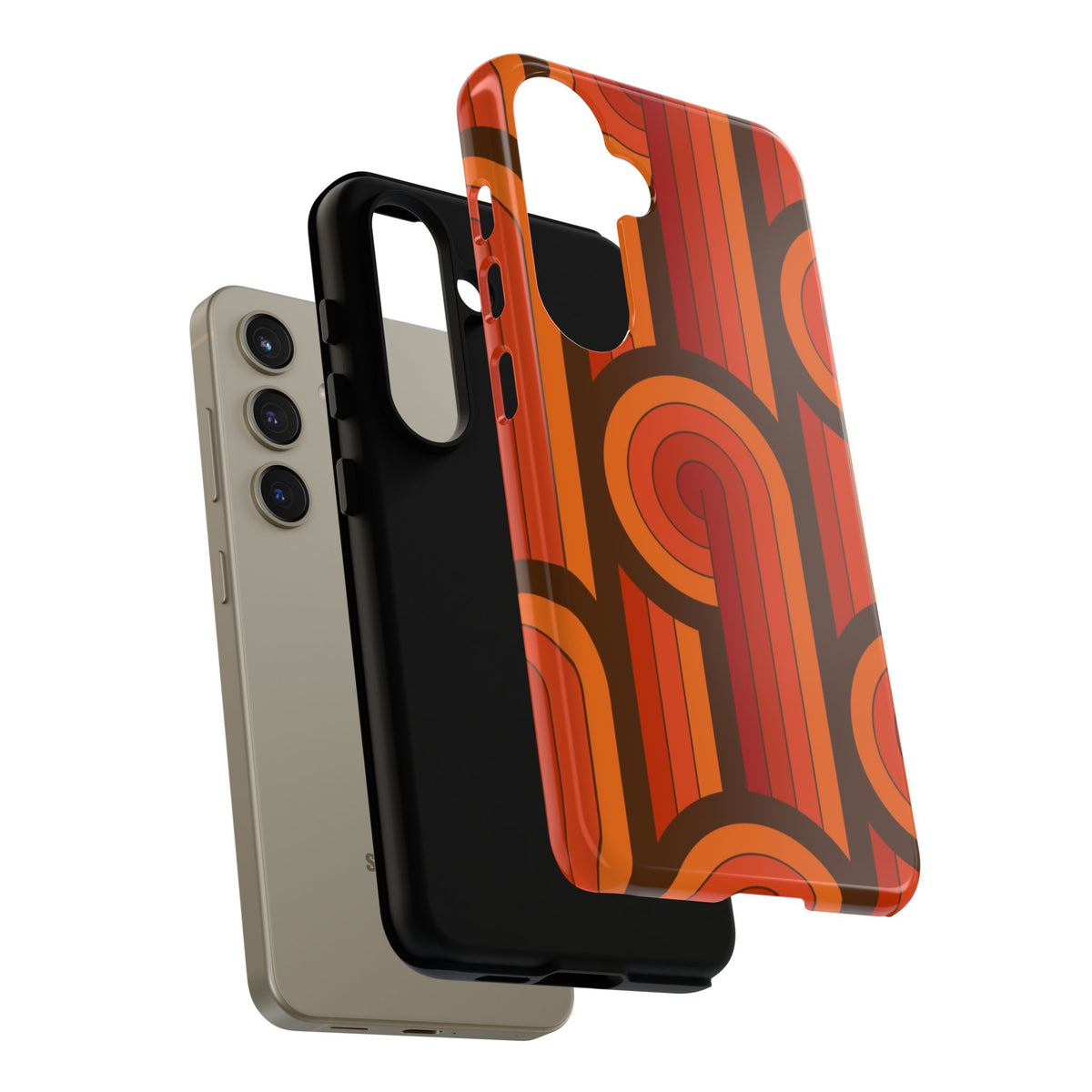60's Wallpaper - Orange/Brown