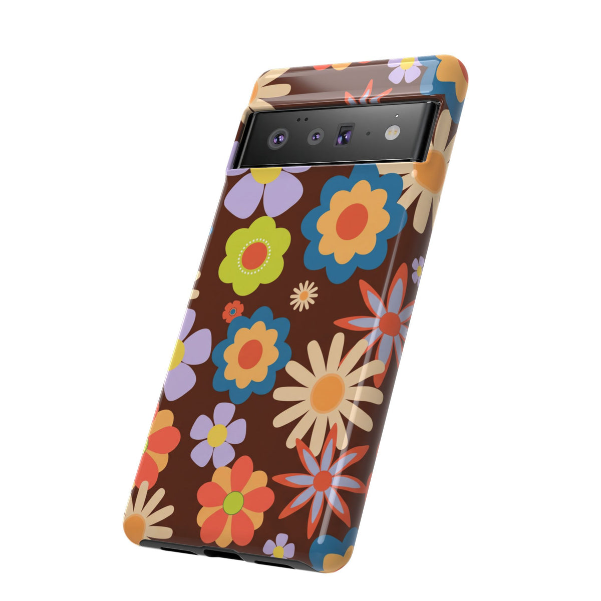 Flowers - Brown/Blue