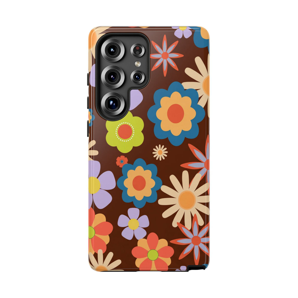 Flowers - Brown/Blue