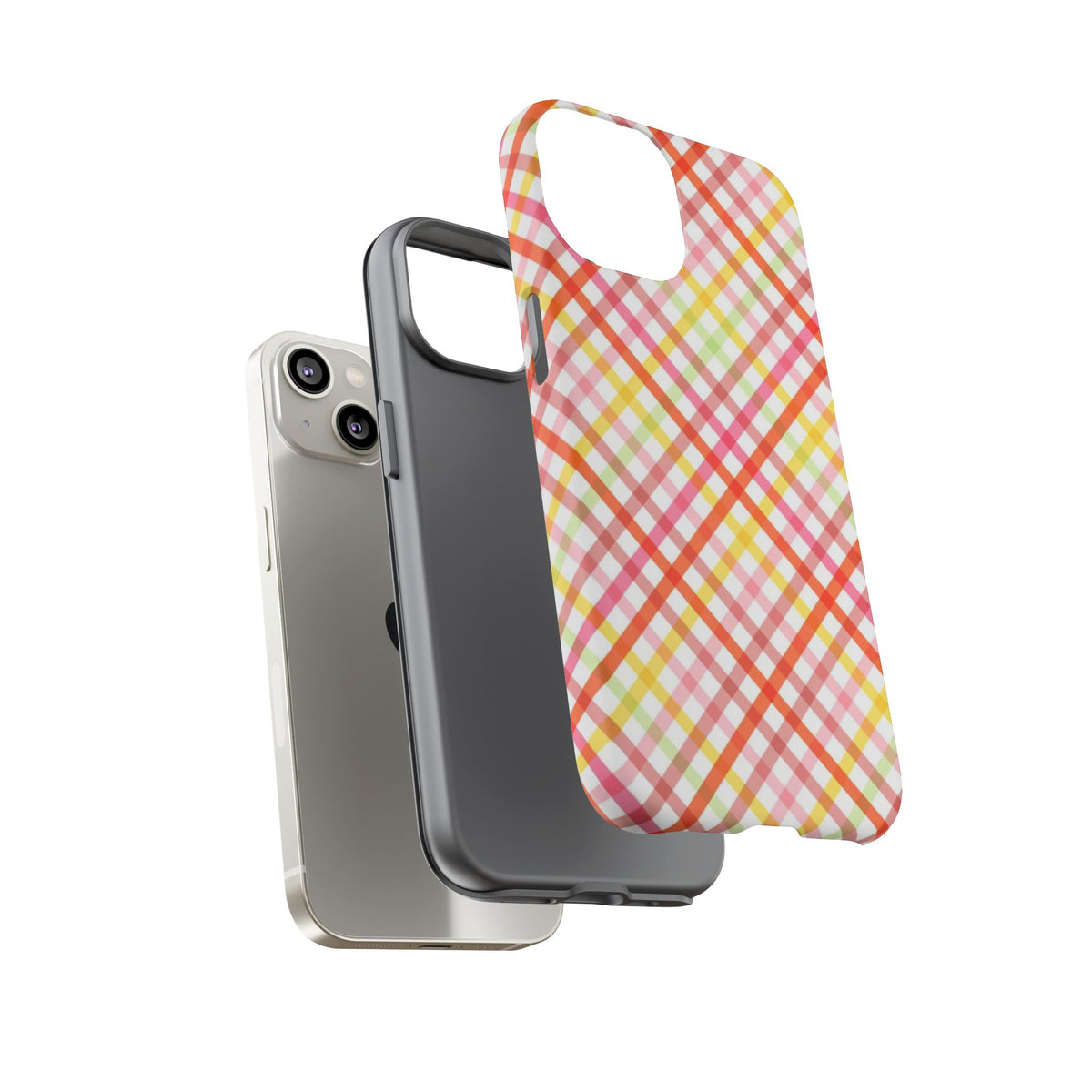 Checked Stripes - Pink/Red/Yellow