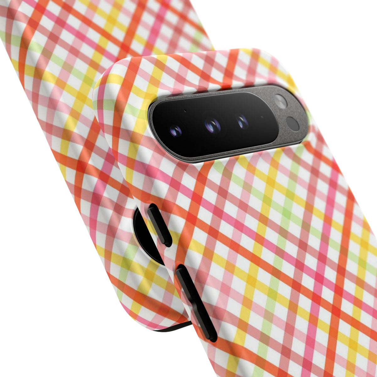 Checked Stripes - Pink/Red/Yellow