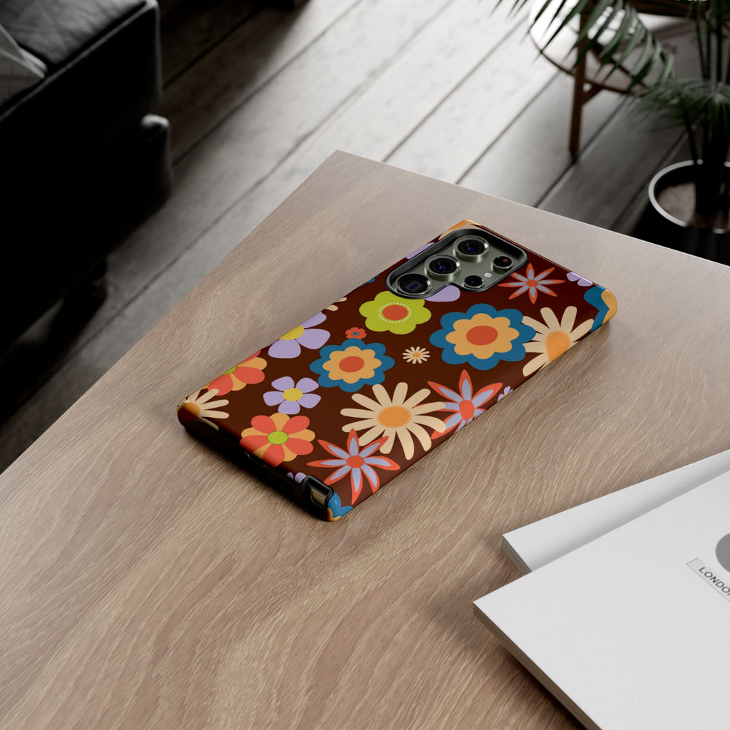 Flowers - Brown/Blue