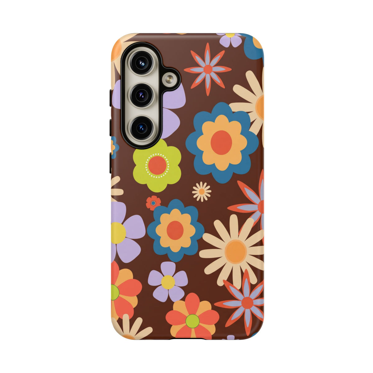 Flowers - Brown/Blue