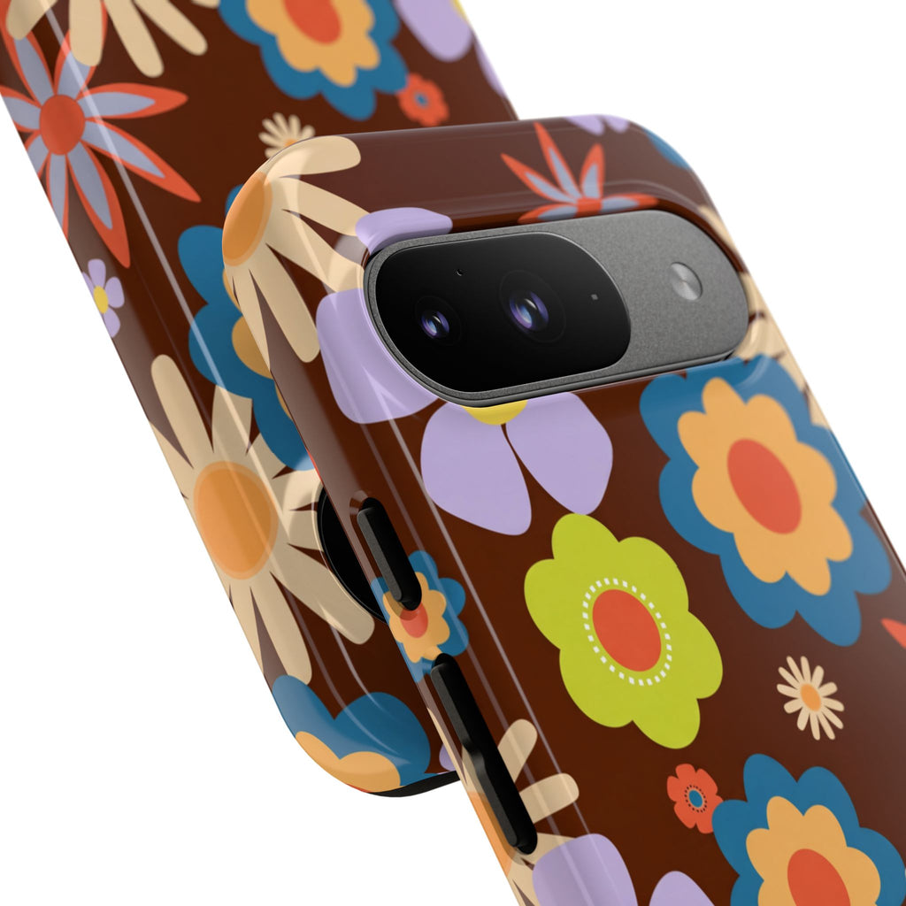 Flowers - Brown/Blue