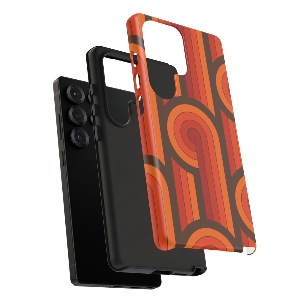 60's Wallpaper - Orange/Brown
