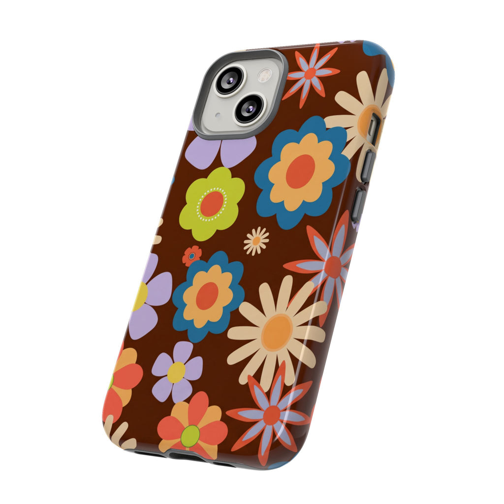 Flowers - Brown/Blue
