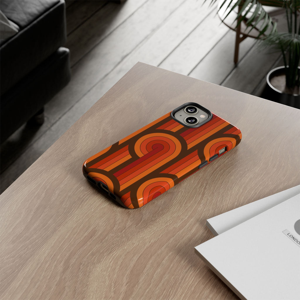 60's Wallpaper - Orange/Brown