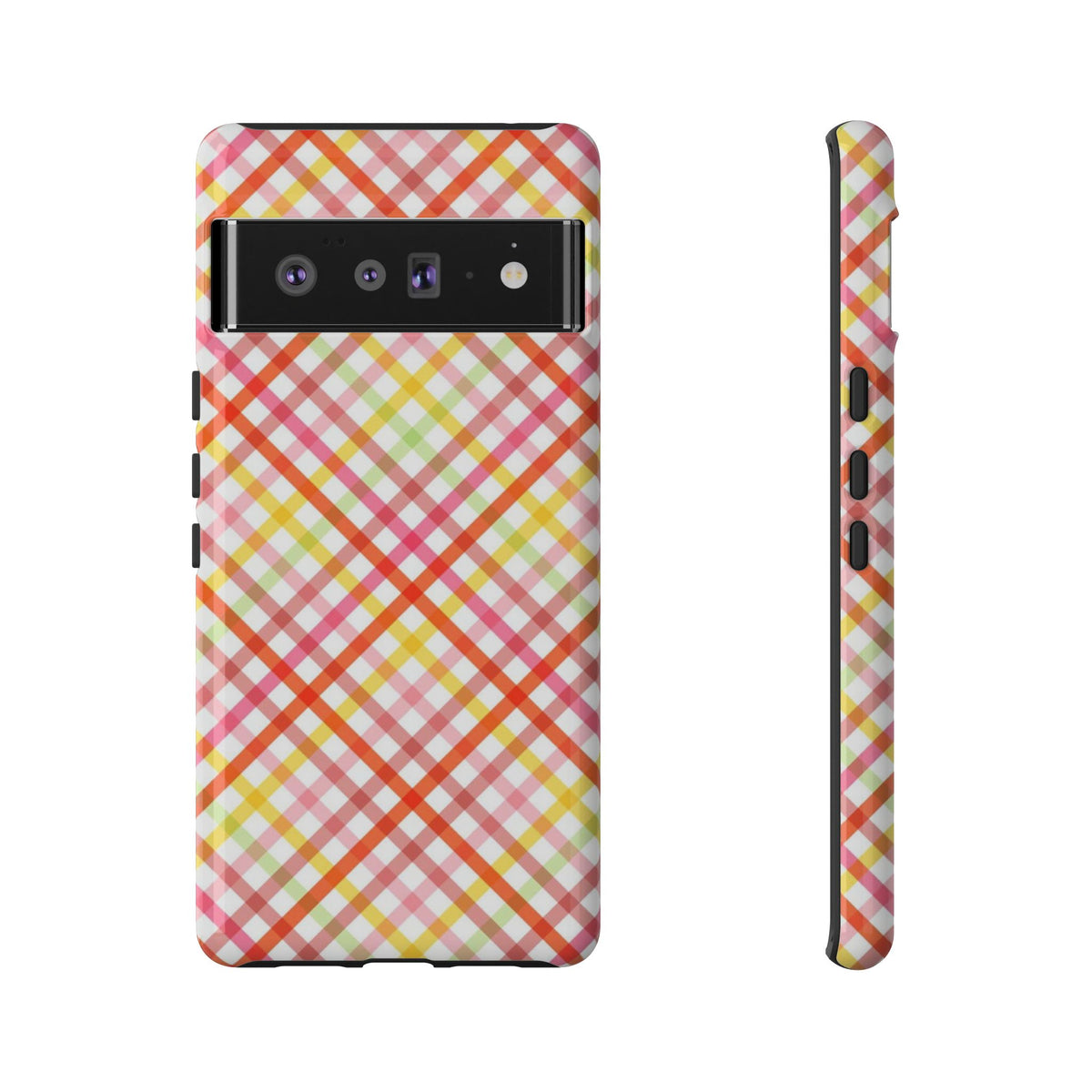 Checked Stripes - Pink/Red/Yellow