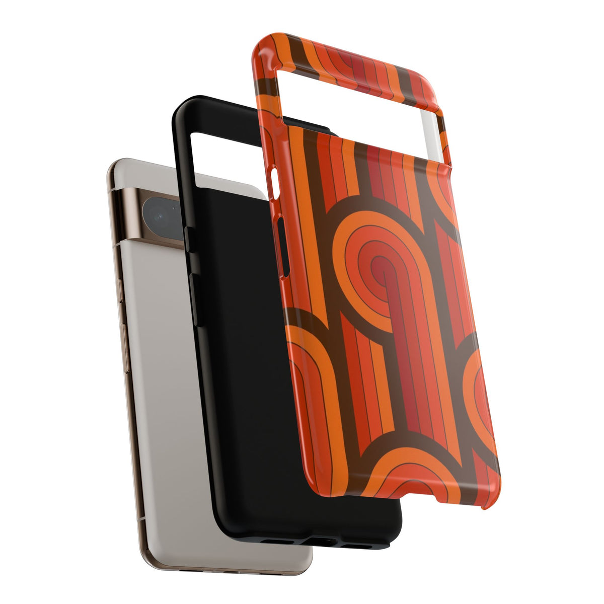 60's Wallpaper - Orange/Brown