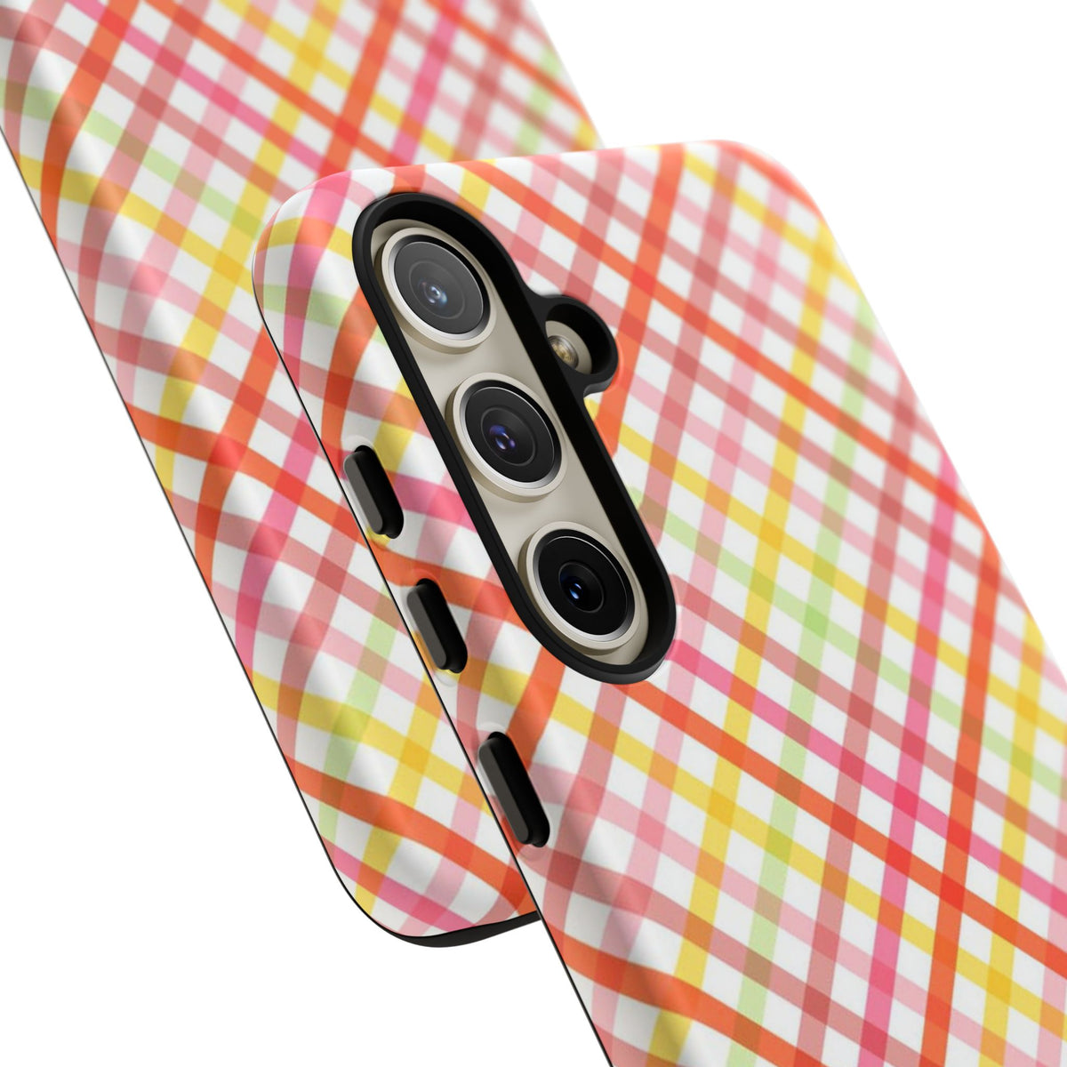 Checked Stripes - Pink/Red/Yellow