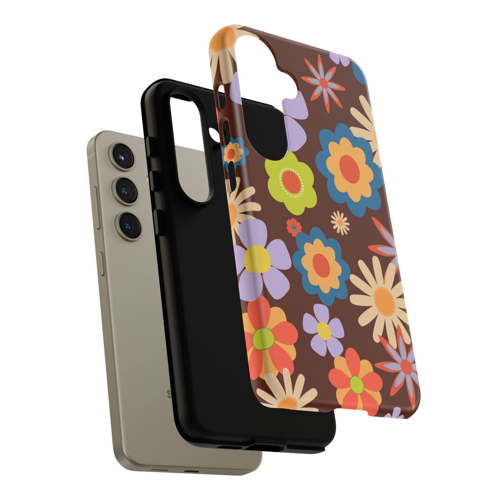 Flowers - Brown/Blue