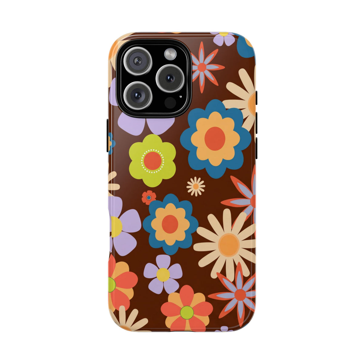 Flowers - Brown/Blue