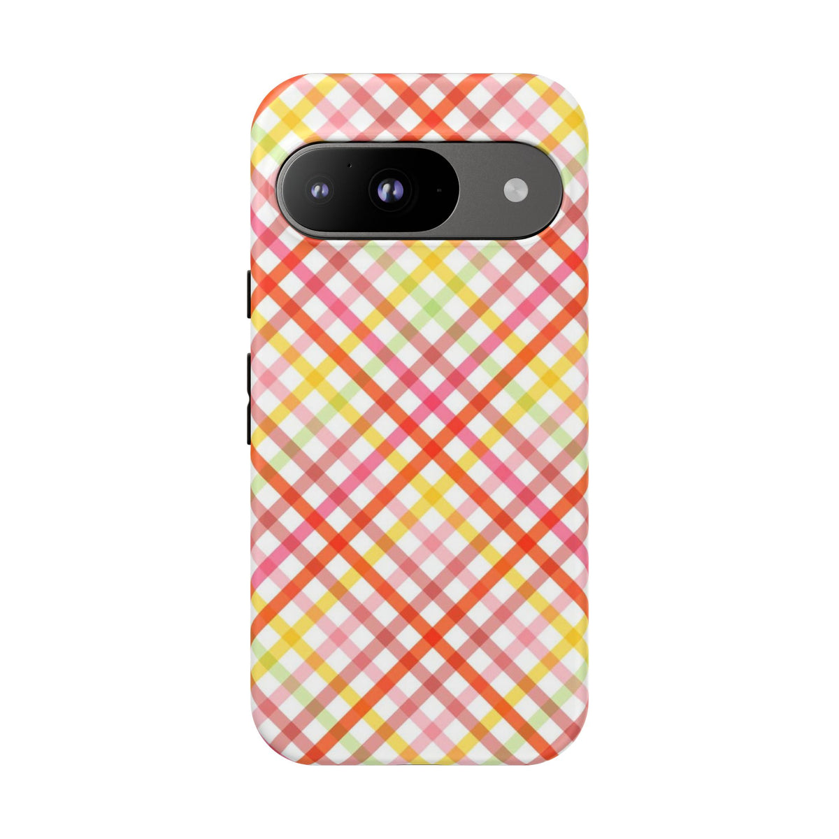 Checked Stripes - Pink/Red/Yellow