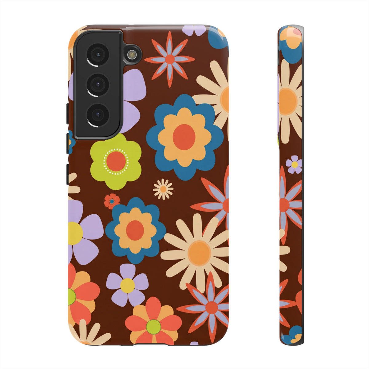 Flowers - Brown/Blue