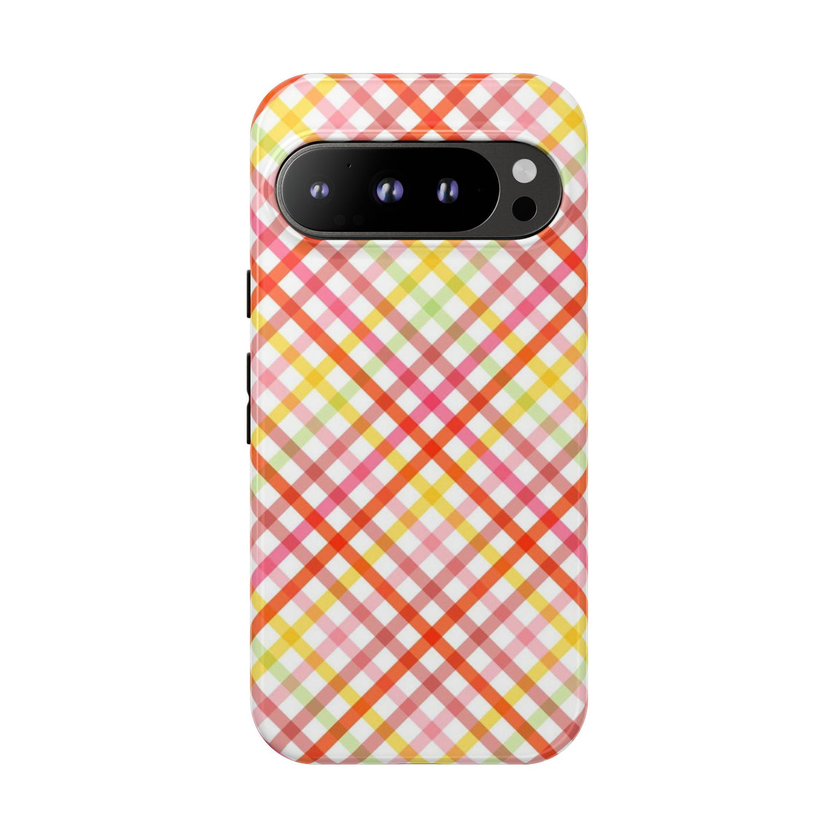 Checked Stripes - Pink/Red/Yellow