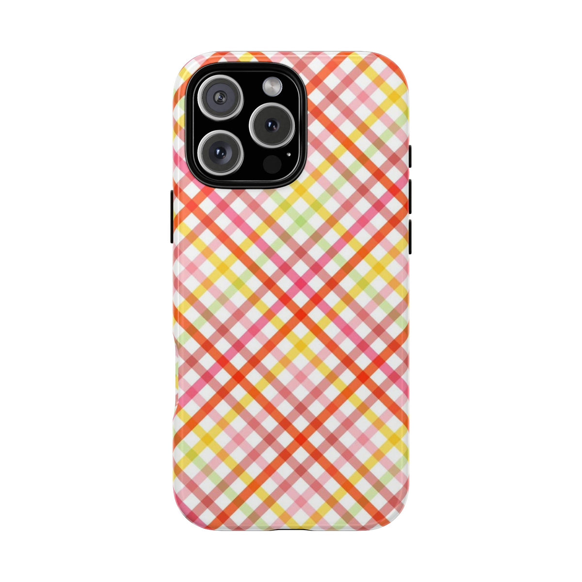 Checked Stripes - Pink/Red/Yellow
