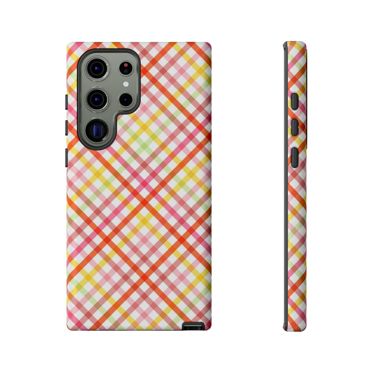 Checked Stripes - Pink/Red/Yellow