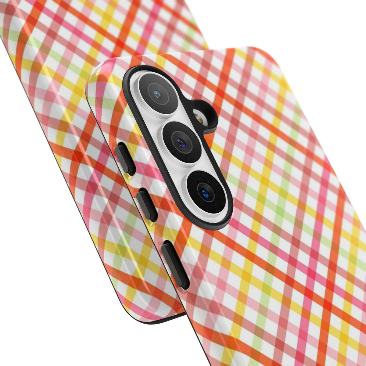 Checked Stripes - Pink/Red/Yellow
