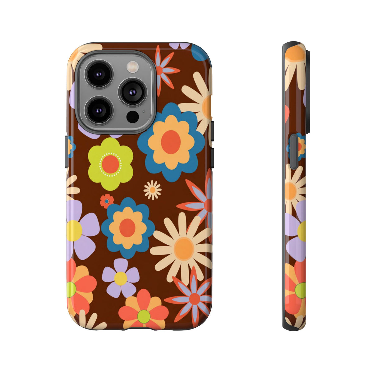 Flowers - Brown/Blue
