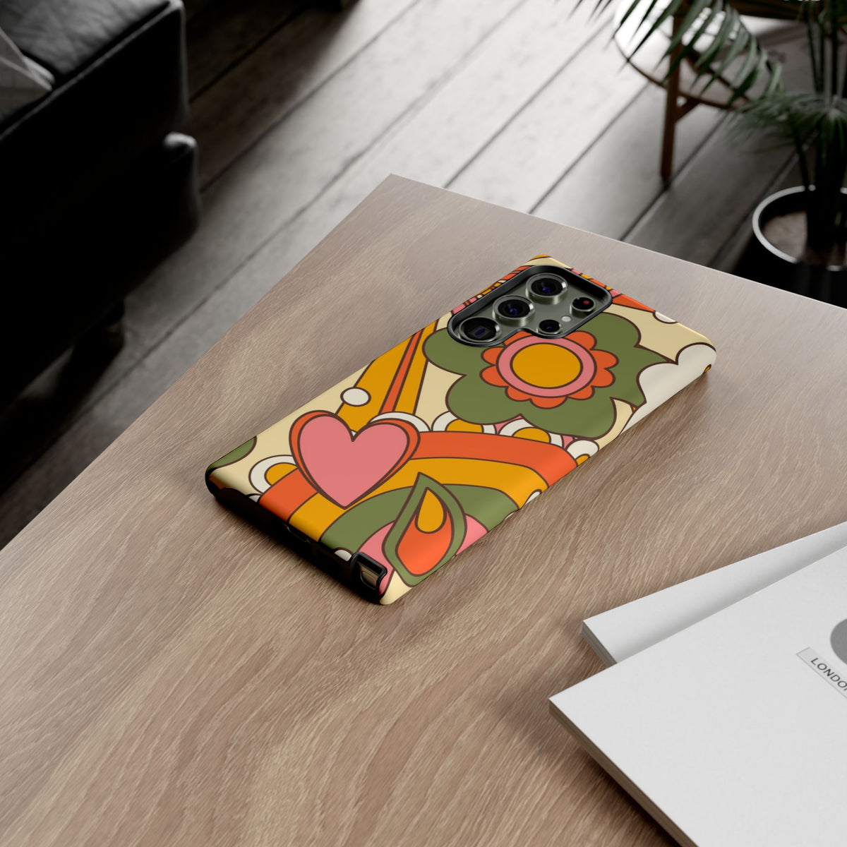 60's Wallpaper - Pink/Green