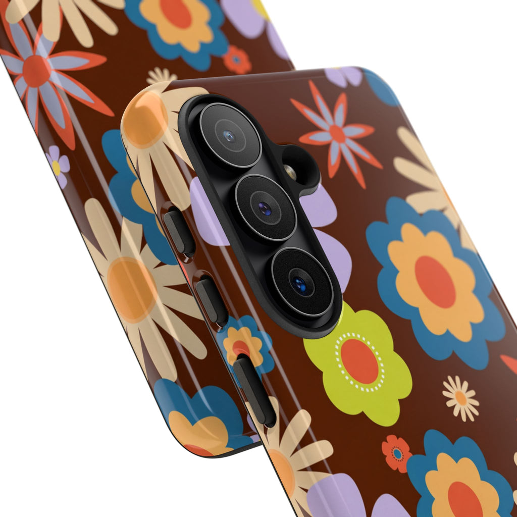 Flowers - Brown/Blue