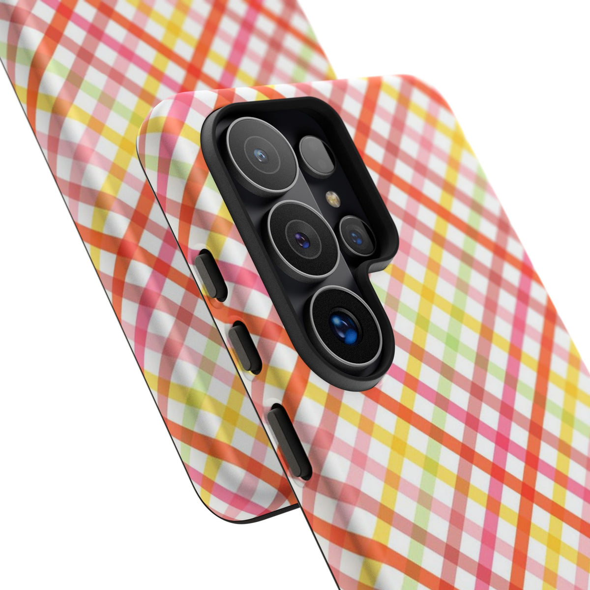 Checked Stripes - Pink/Red/Yellow