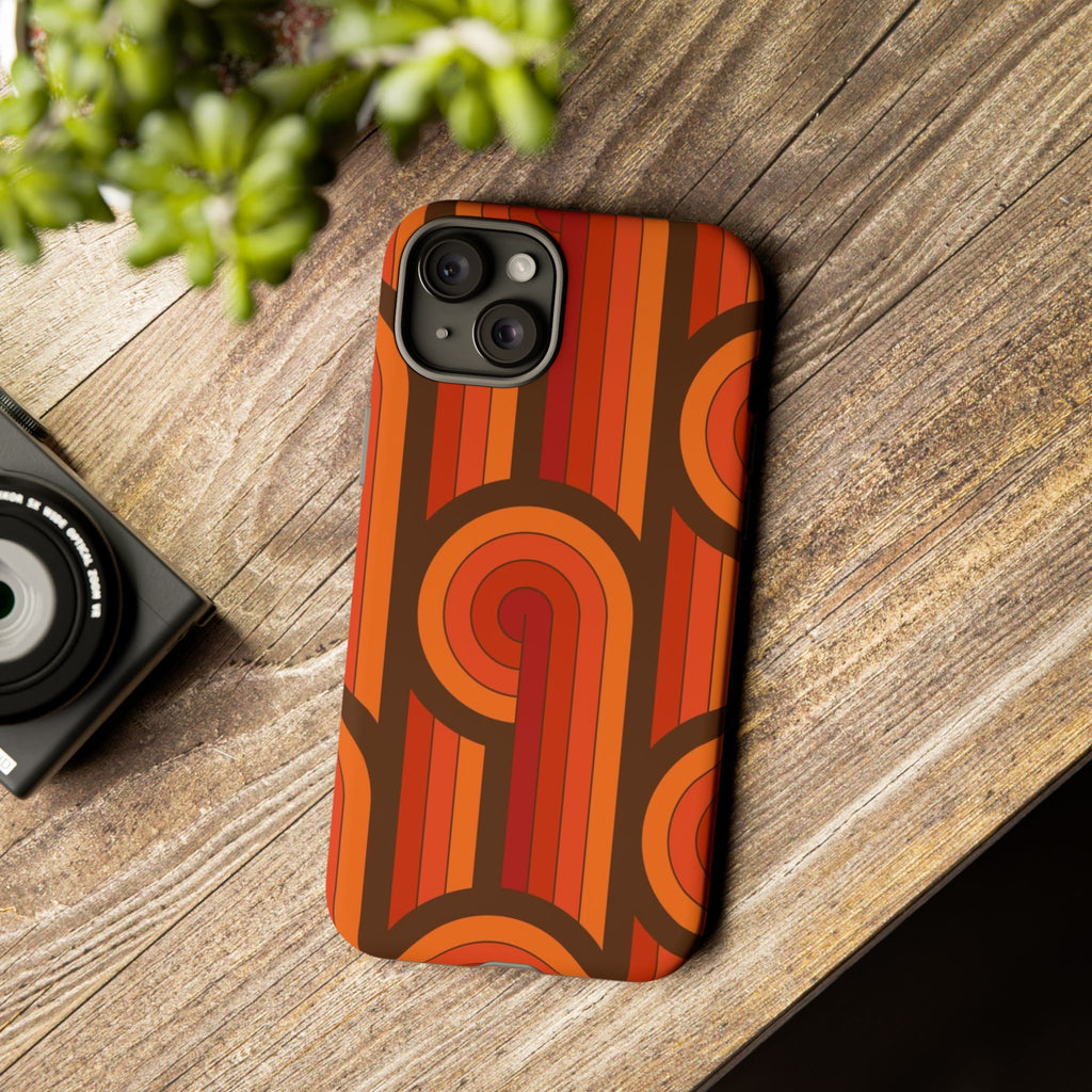 60's Wallpaper - Orange/Brown