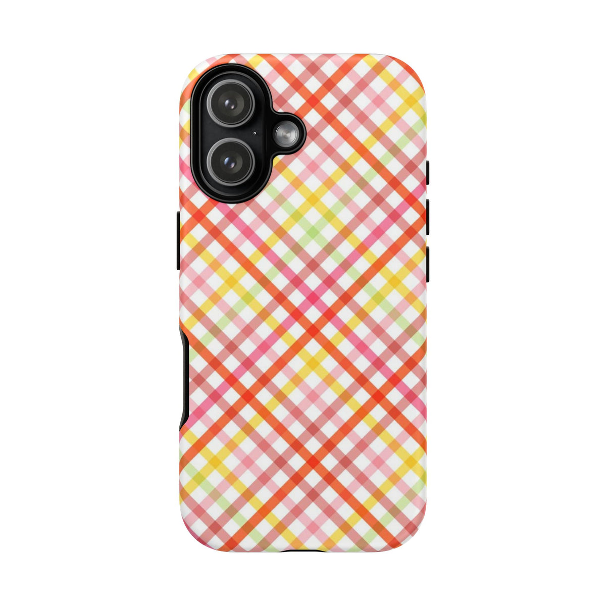 Checked Stripes - Pink/Red/Yellow
