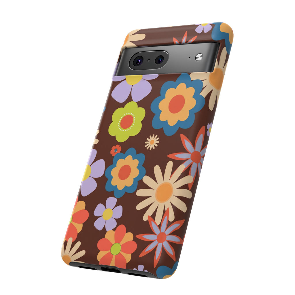 Flowers - Brown/Blue