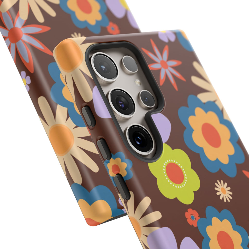 Flowers - Brown/Blue